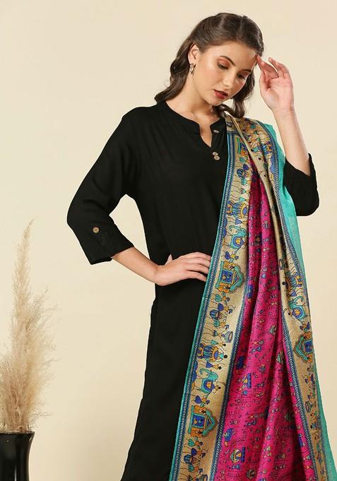Ethnic Motifs Printed Tasselled Dupatta