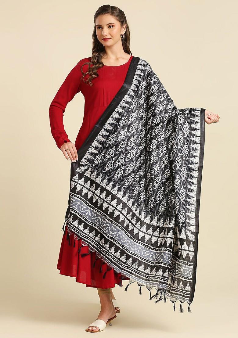 Ethnic Motifs Printed Tasselled Dupatta