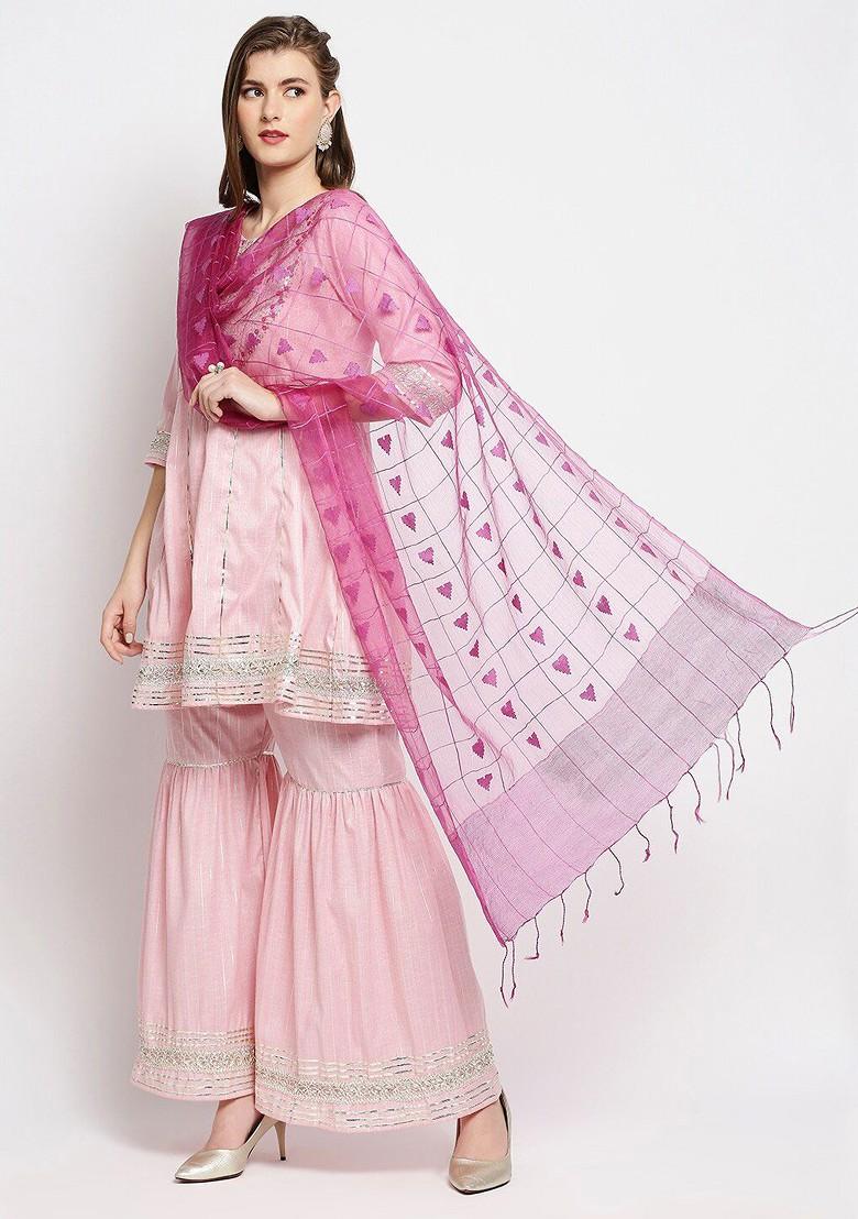 Woven Design Organza Dupatta