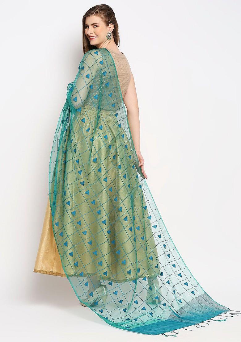 Woven Design Organza Dupatta