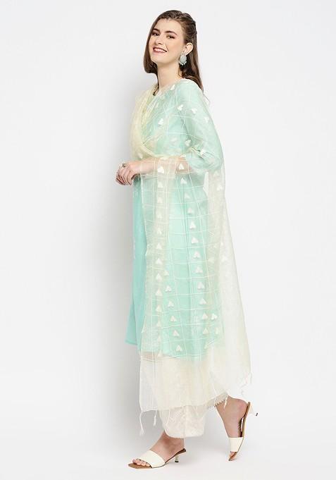 Woven Design Organza Dupatta