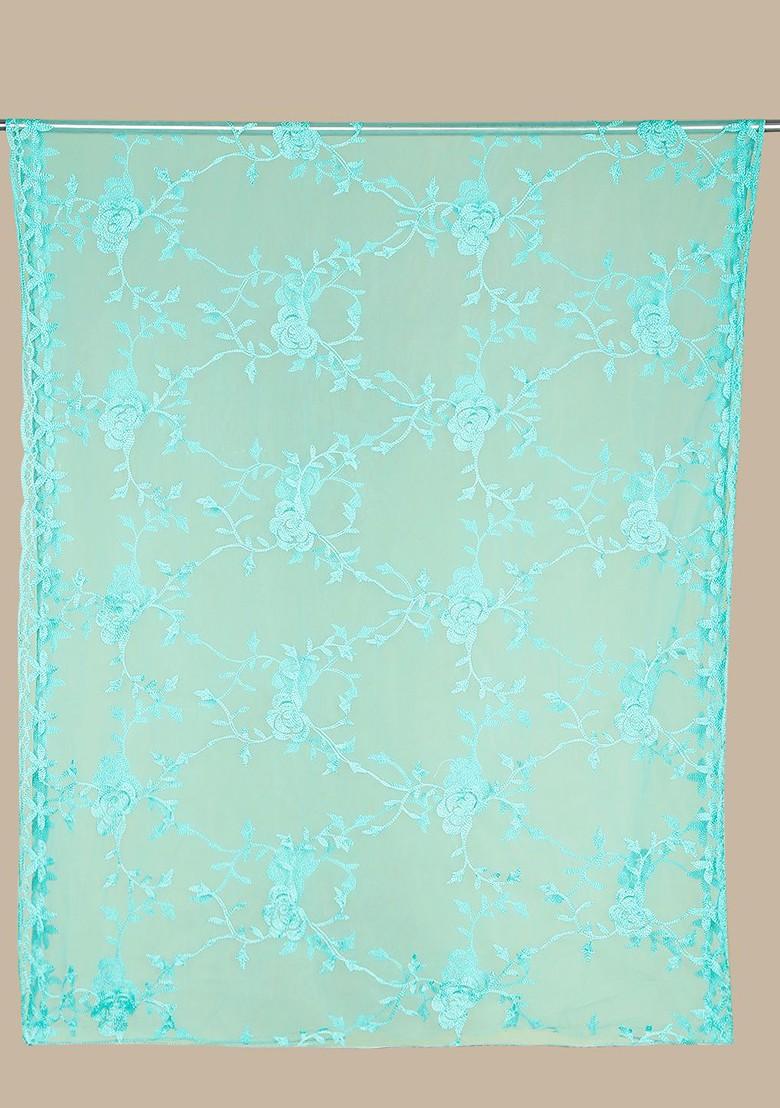 Floral Embroidered Net Dupatta