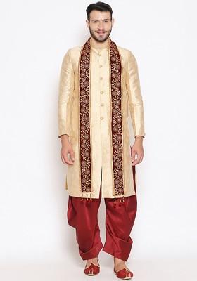 Ethnic Motifs Embroidered Velvet Dupatta With Zardozi