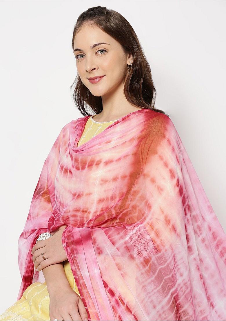 Dyed Shibori Dupatta