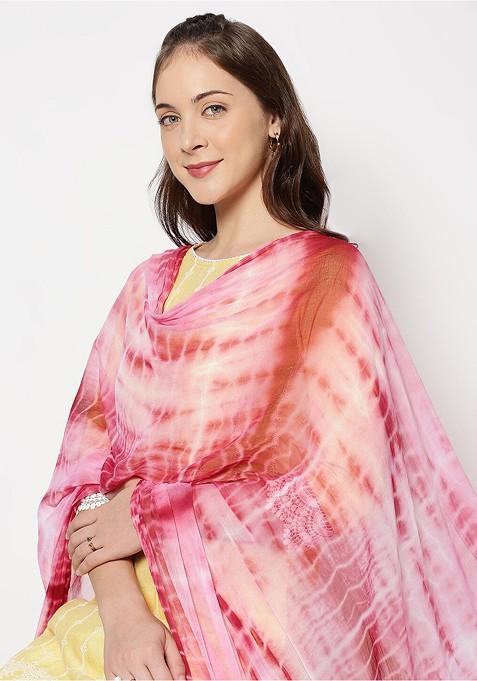 Dyed Shibori Dupatta