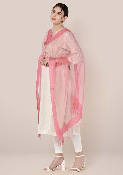 Solid Organza Dupatta