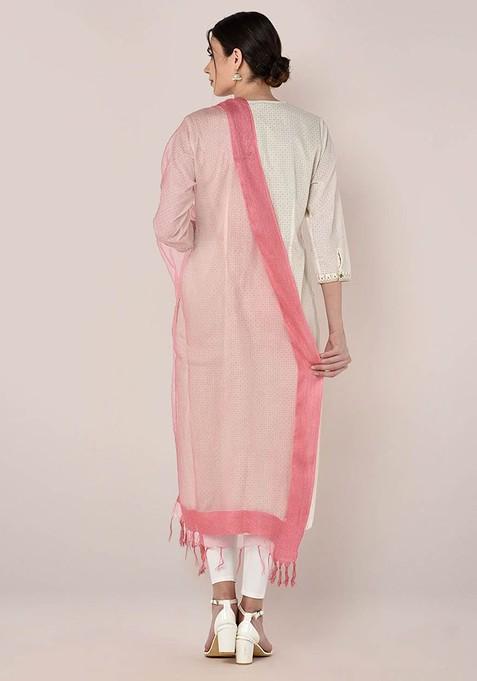 Solid Organza Dupatta