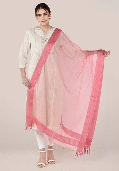 Solid Organza Dupatta