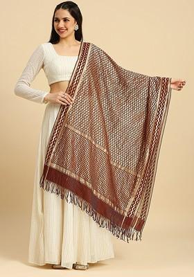 Ethnic Motifs Woven Design Dupatta