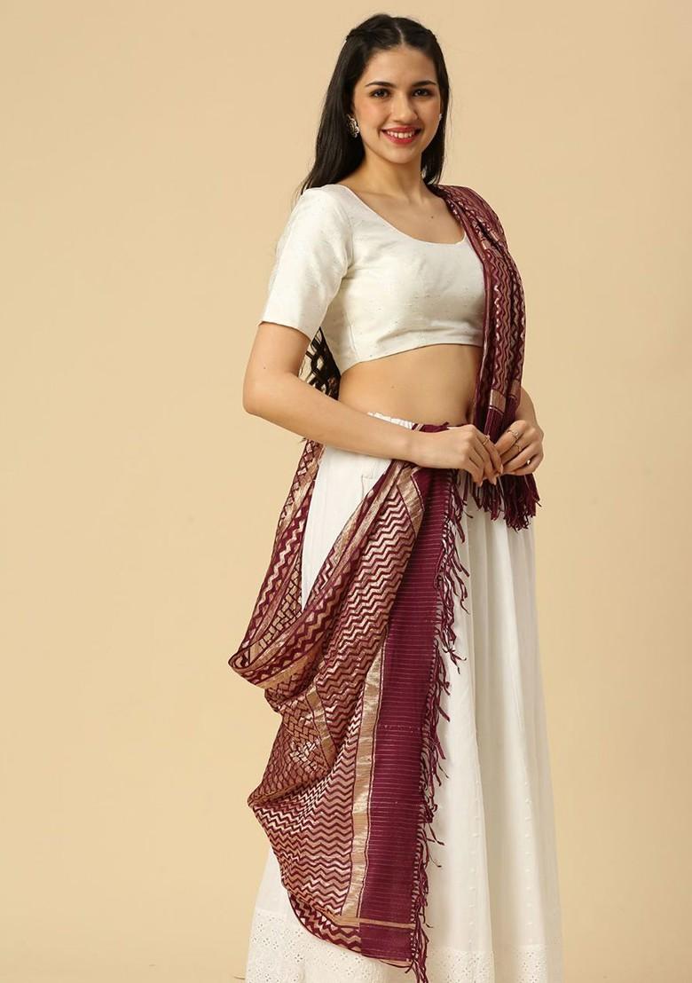 Woven Design Zari Dupatta