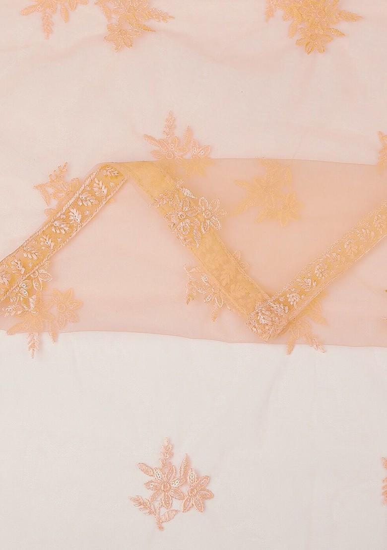 Floral Embroidered Sequinned Dupatta