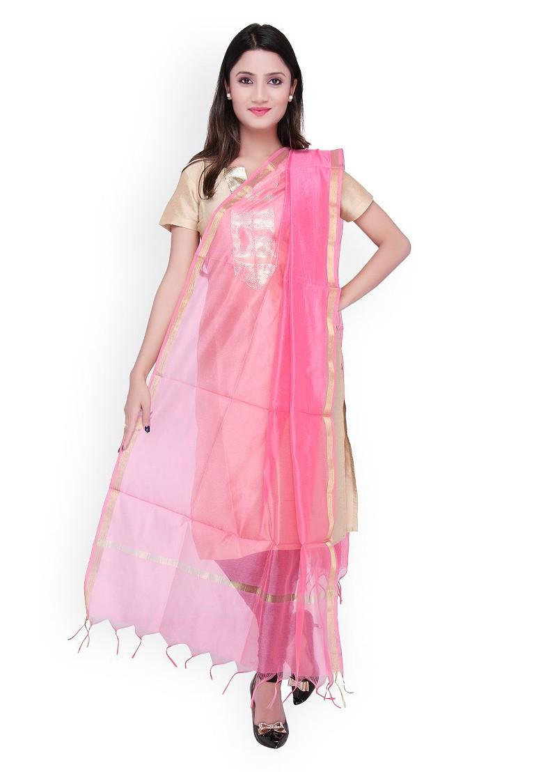Pink Silk Dupatta