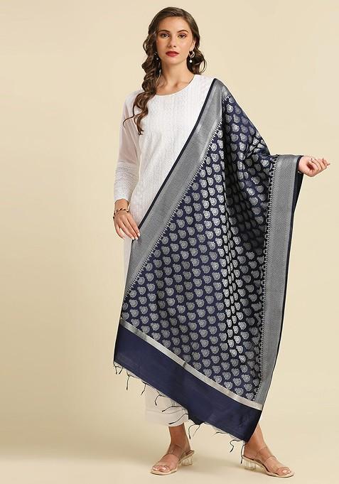 Ethnic Motifs Woven Design Dupatta