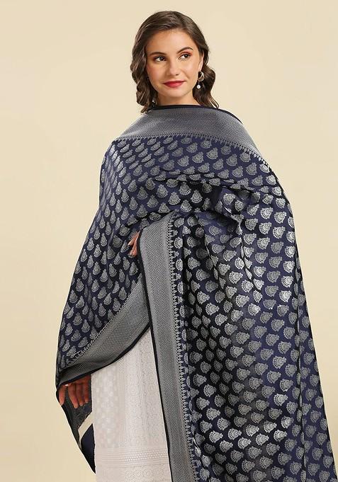 Ethnic Motifs Woven Design Dupatta