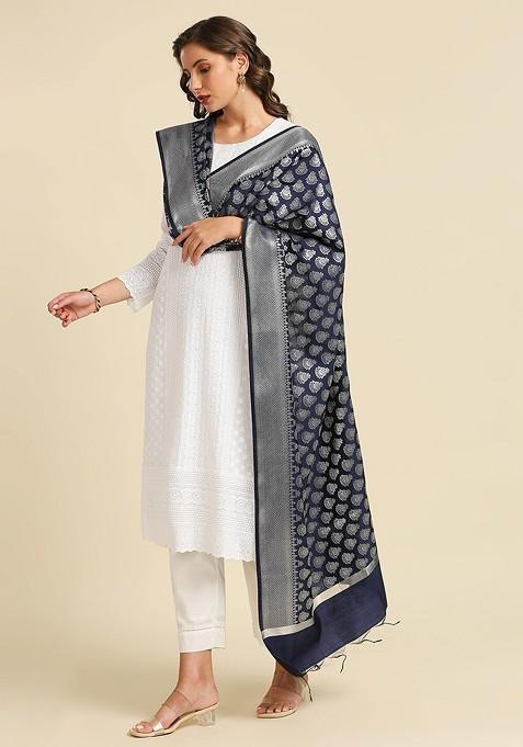 Ethnic Motifs Woven Design Dupatta