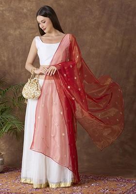 Embroidered Dupatta With Sequinned