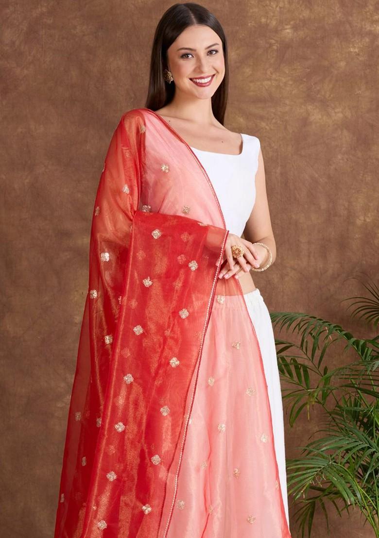 Embroidered Dupatta With Sequinned