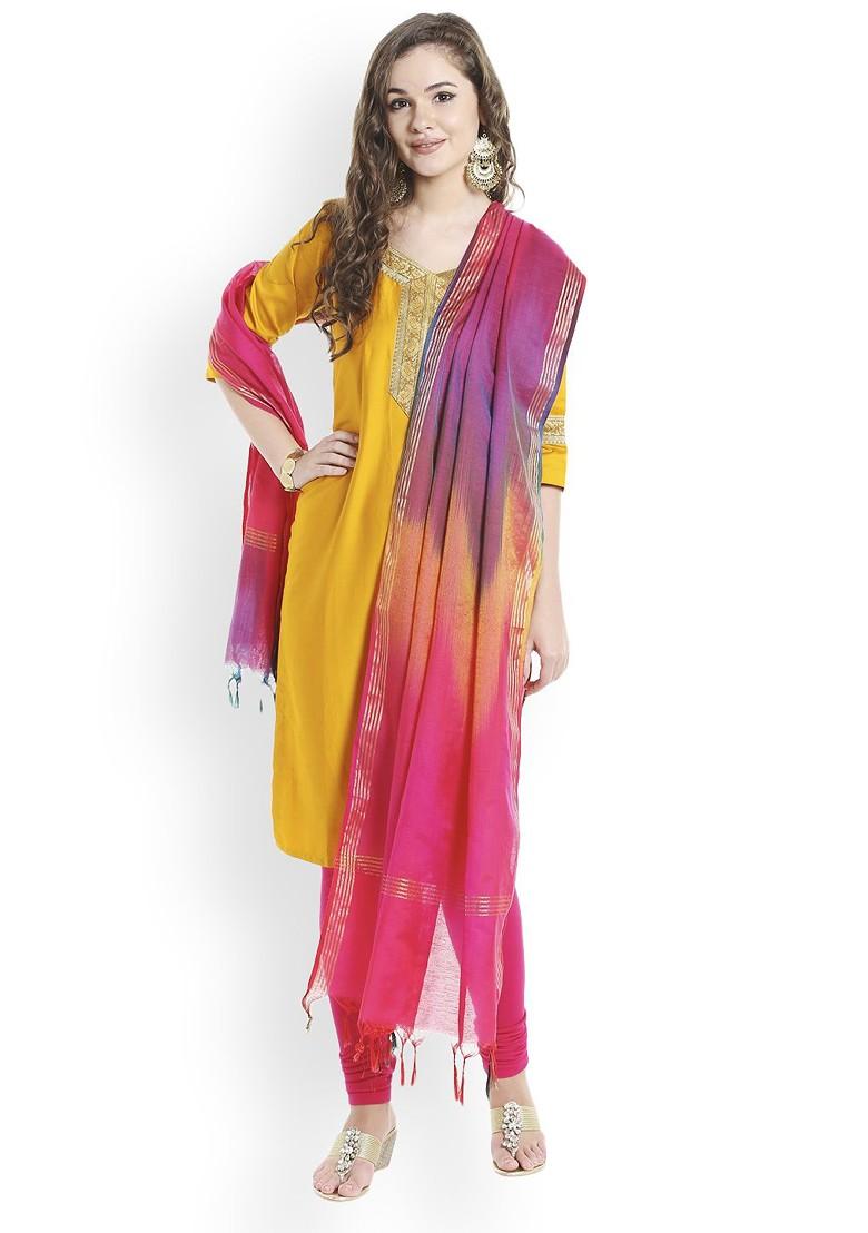 Multicoloured Woven Design Dupatta