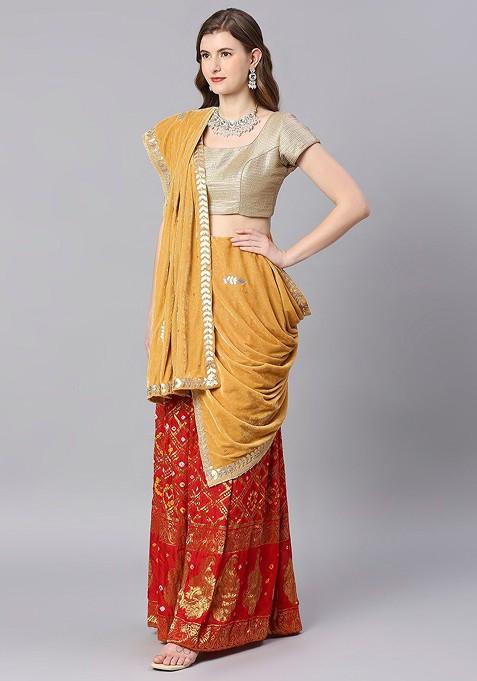 Velvet Dupatta With Gotta Patti