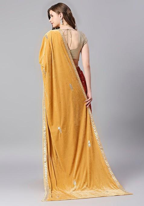 Velvet Dupatta With Gotta Patti