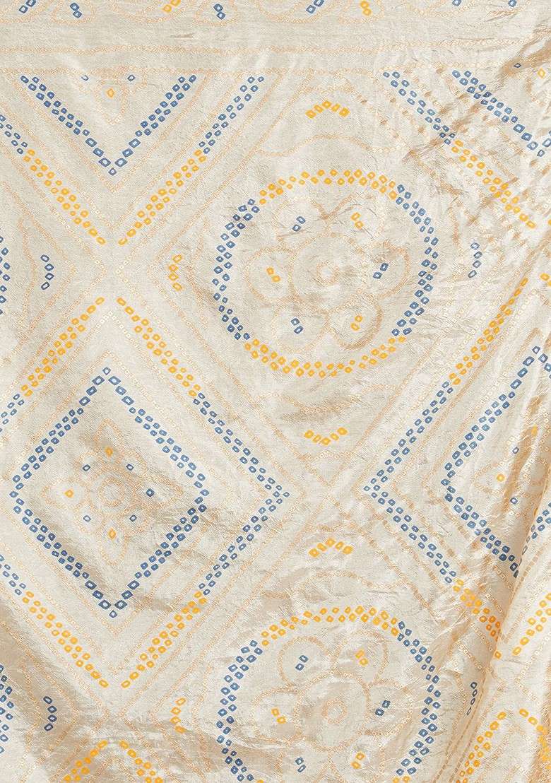 Women Beige Printed Dupatta - Indya