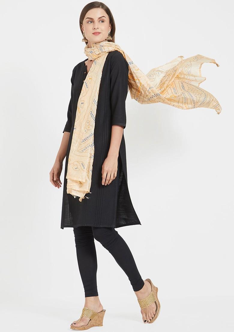 Women Beige Printed Dupatta