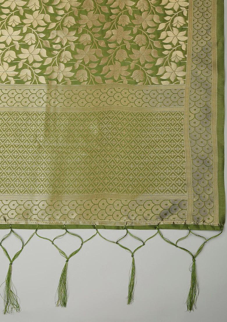 Woven Design Dupatta With Zari