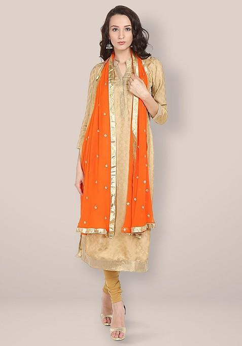 Ethnic Motifs Embroidered Dupatta