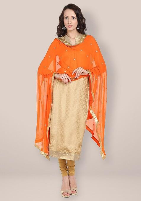 Ethnic Motifs Embroidered Dupatta