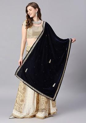 Velvet Dupatta With Gotta Patti