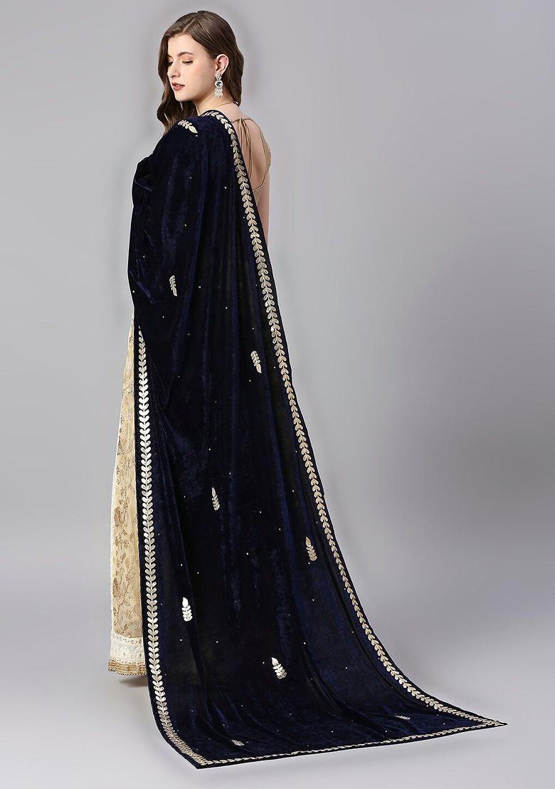 Velvet Dupatta With Gotta Patti