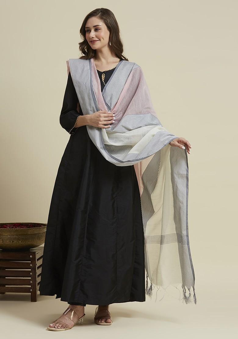 Striped Chanderi Silk Dupatta