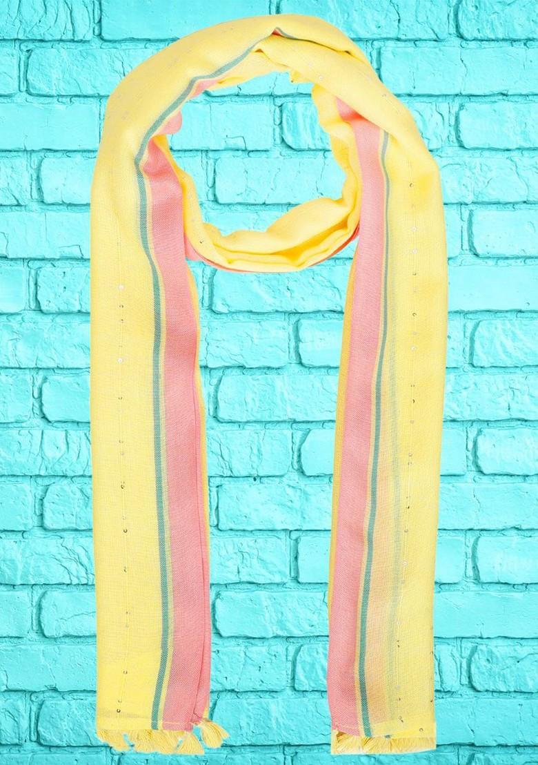 Women Liva Woven Design Tasselled Stole