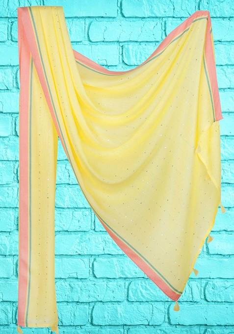 Women Liva Woven Design Tasselled Stole