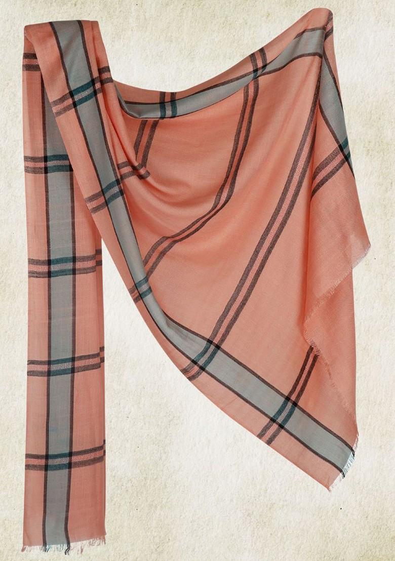 Women Woven Design Striped Stole