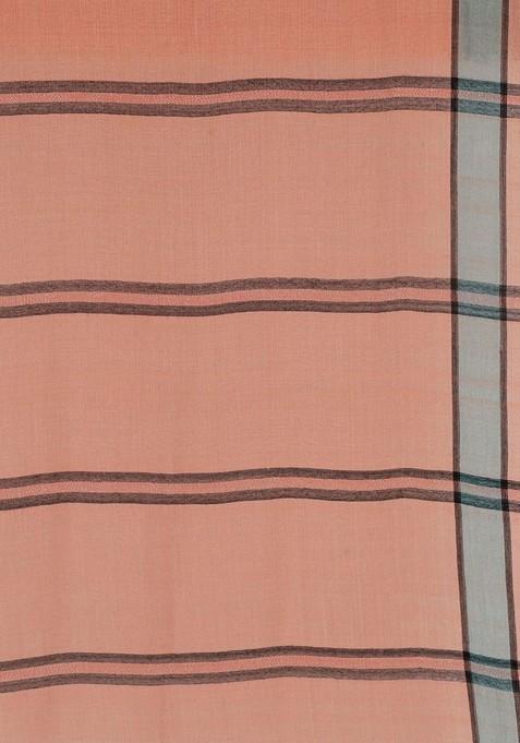 Women Woven Design Striped Stole