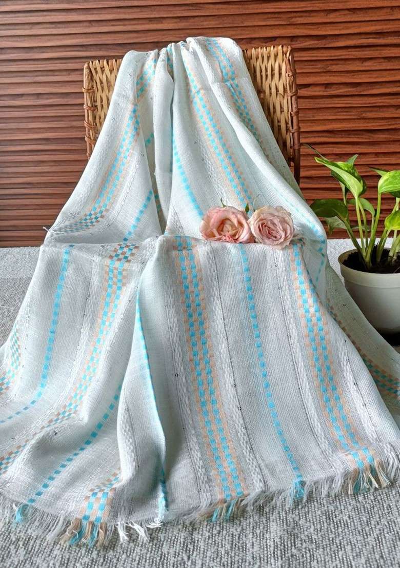 Women Woven Design Stole - Indya