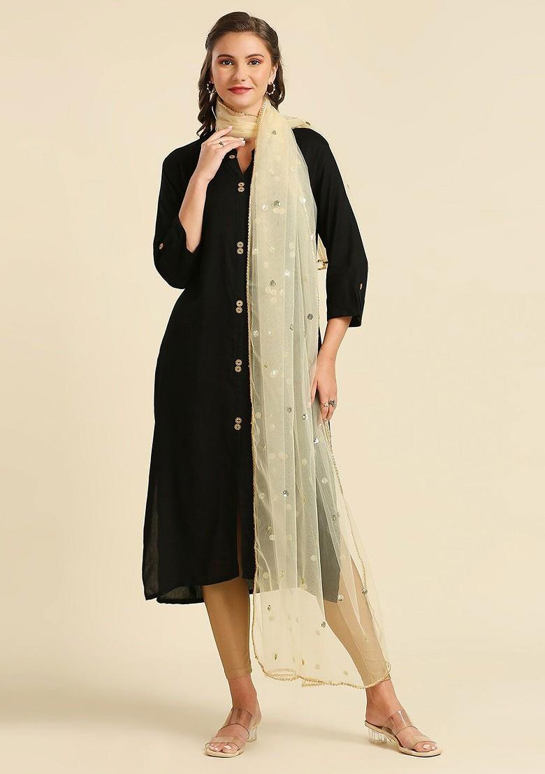 Embroidered Dupatta With Sequinned