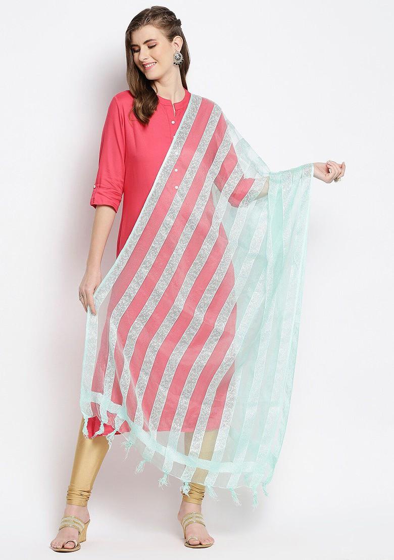 Striped Organza Dupatta