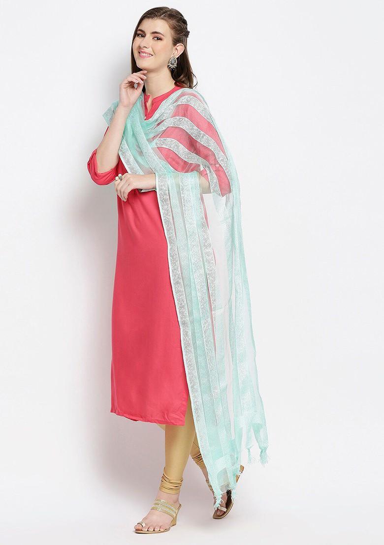 Striped Organza Dupatta