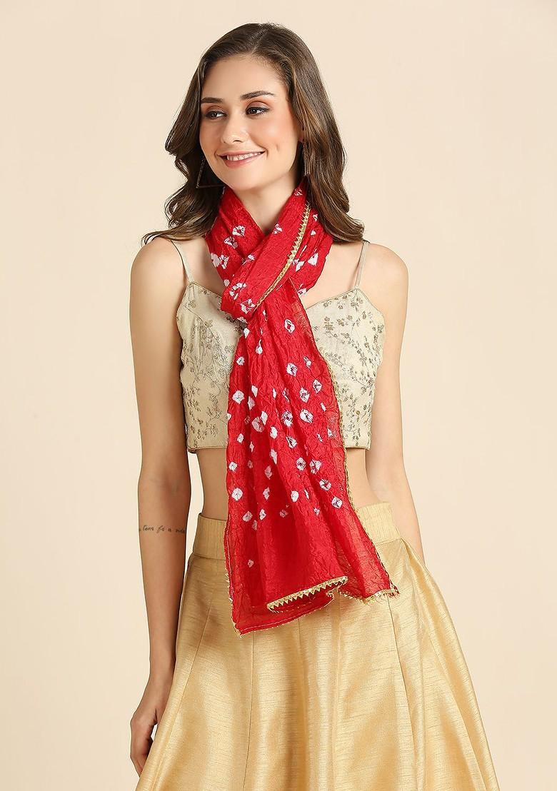 Women Bandhani Dyed Stole