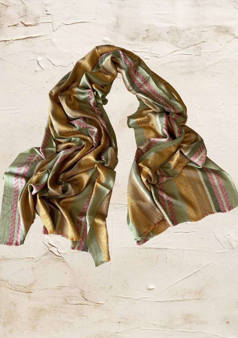 Women Woven Design Stole - Indya
