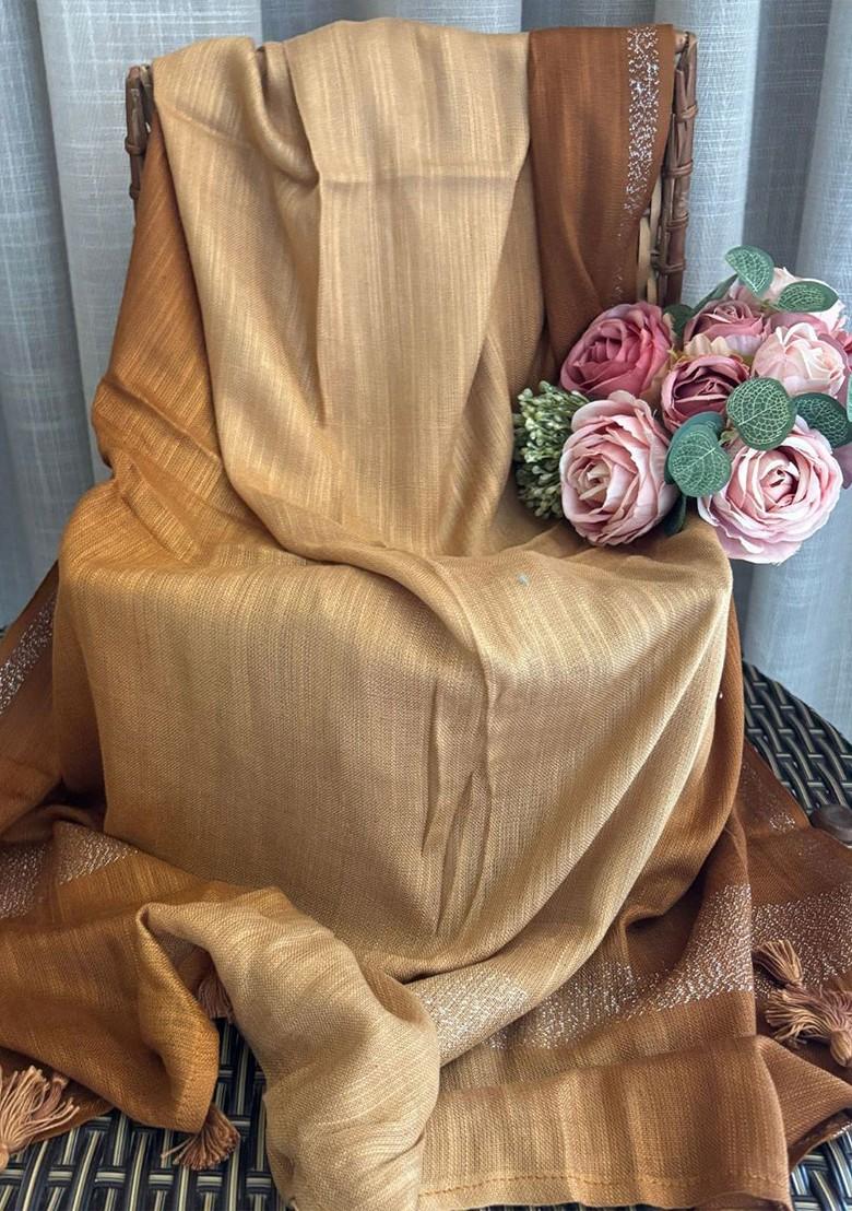 Women Ombre Dyed Tasselled Liva Stole