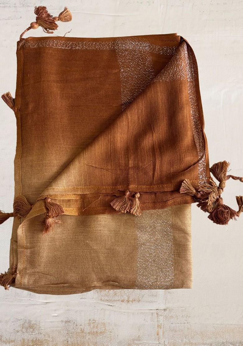 Women Ombre Dyed Tasselled Liva Stole