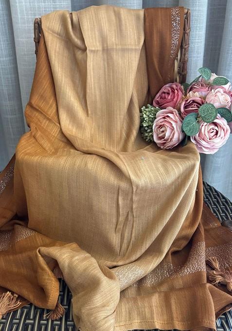 Women Ombre Dyed Tasselled Liva Stole