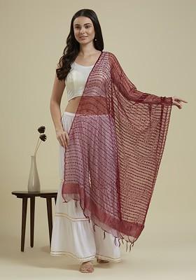 Woven Design Zari Organza Dupatta