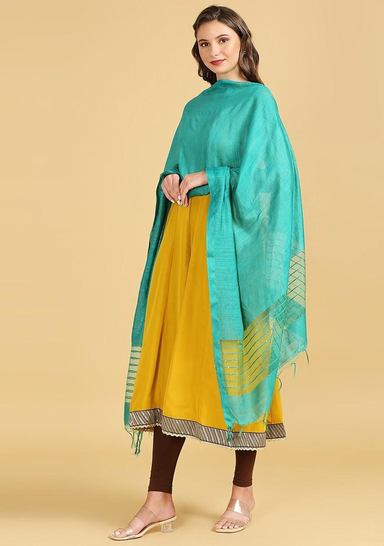 Sequinned Cotton Silk Dupatta