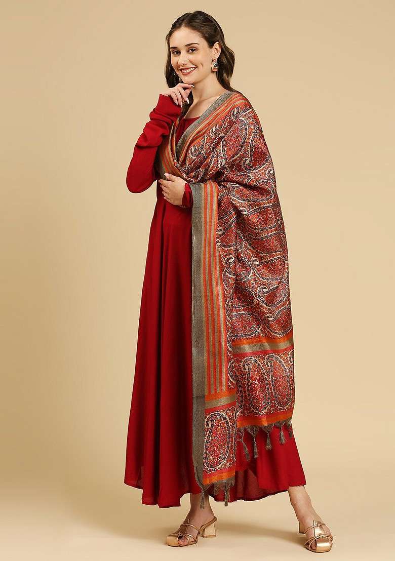 Paisley Printed Dupatta - Indya