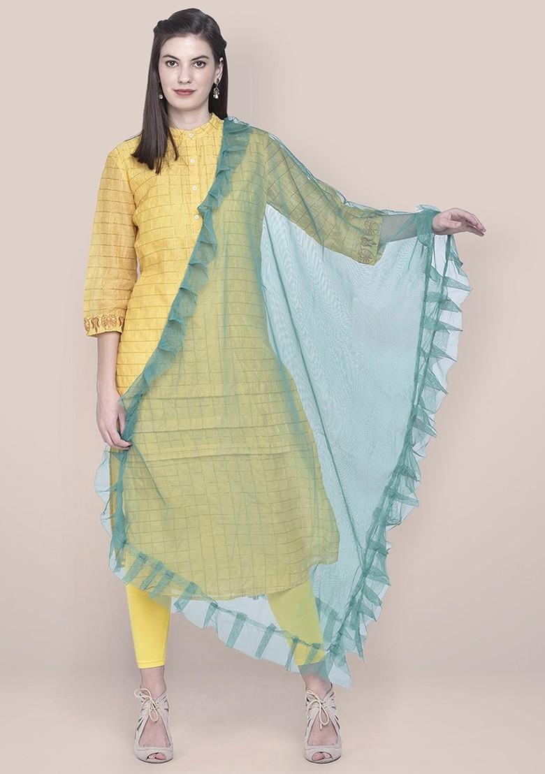 Ruffle Border Dupatta