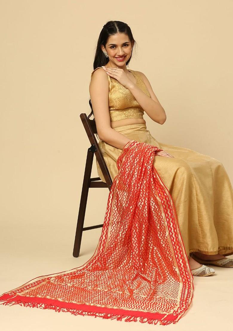 Woven Design Zari Dupatta